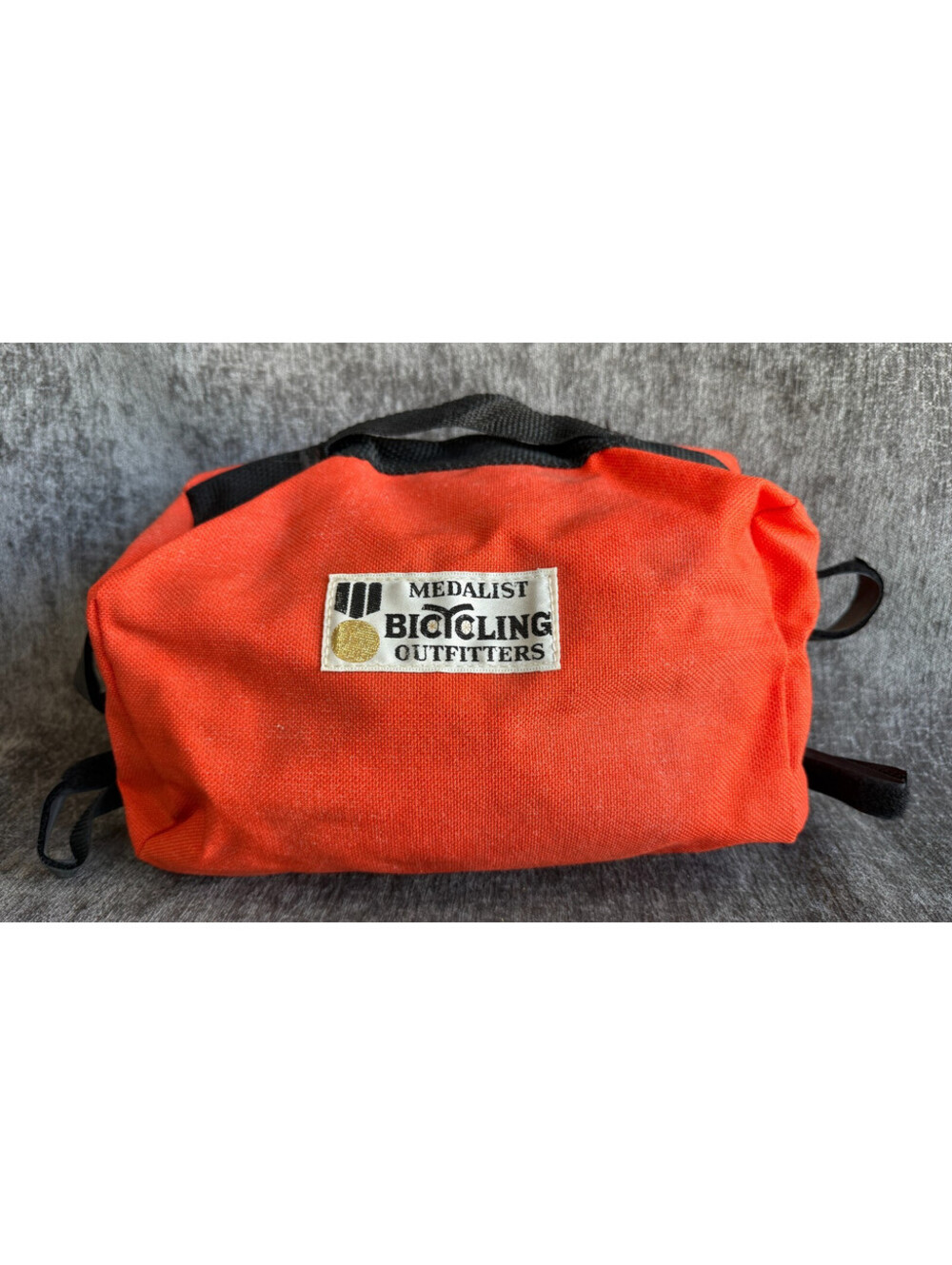 VTG Medalist Bicycling Outfitters Orange Canvas Handlebar Bag Saddle Bag Pouch